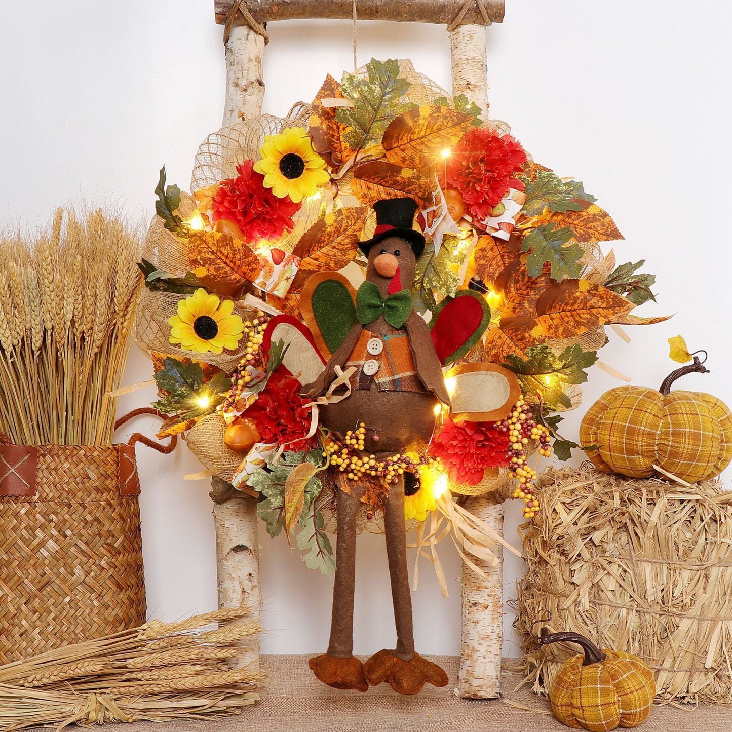 Thanksgiving Decor Luminous Wreath